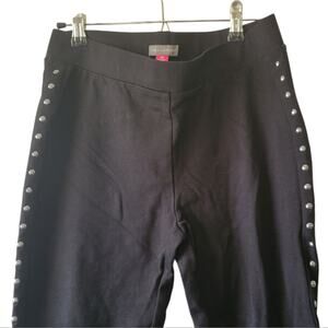 XS Vince Camuto Studded Solid Black Leggings Knit Pants